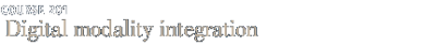 Course 201 Digital Modality Integration