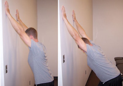 Standing Wall stretch