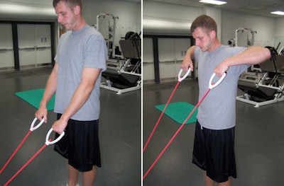 Band High Row stretch