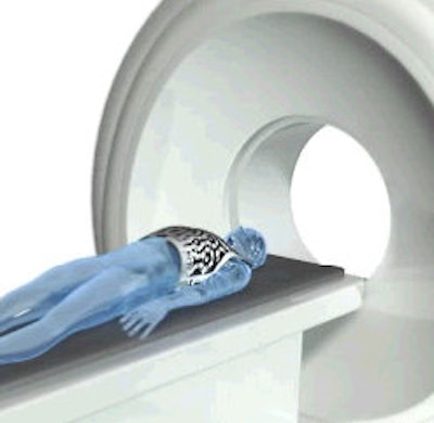 Patients are scanned wearing ECVue vest. Image courtesy of CardioInsight.