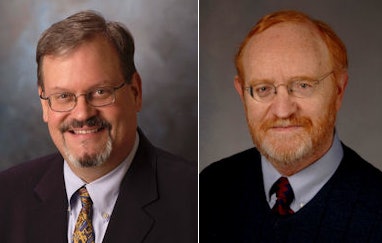 President Dr. Gary Dillehay, left, and President-Elect Dr. Peter Herscovitch, right.