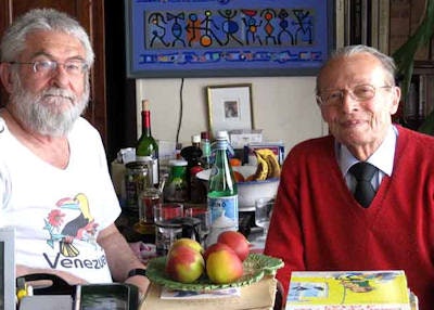 Gillet (right) and Dr. Jean-François Moreau were close friends for many years.