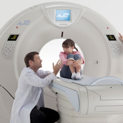 Toshiba's Aquilion One Vision CT scanner. Image courtesy of Toshiba.