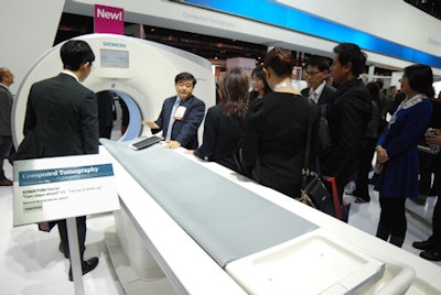 Siemens is showcasing its new Somatom Force CT scanner at RSNA 2013.