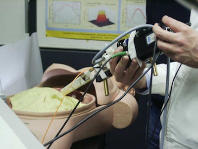 The 3D Imaging in Medicine research network uses a time-of-flight camera mounted on an MRI or CT machine to record movements in 3D. This method of respiratory gating can more accurately target tumors in the lung, for example, sparing surrounding tissues. Image courtesy of BMBF.