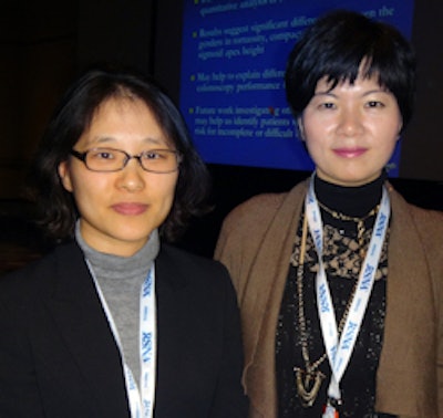 Presenter Dr. Cheong-Il Shin (left), with principal investigator Dr. Se Hyung Kim.