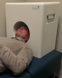 The CerePET prototype weighs approximately 50 lb, so it can be carried from room to room as needed. Image courtesy of Brain Biosciences.