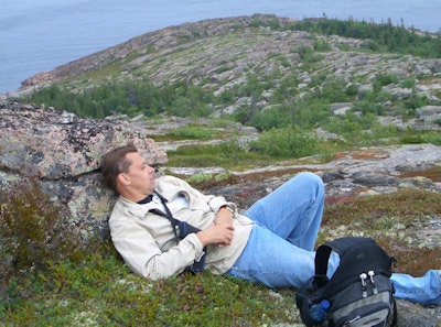 In his leisure time, Sinitsyn enjoys hiking, particularly with his wife Maria, who is an assistant professor of internal medicine in Moscow. He is shown here in Solovki, an archipelago located in the Onega Bay of the White Sea.