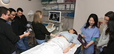 Beth Israel Deaconess residents pull up images on their iPads. All images courtesy of Dr. Seth Berkowitz.