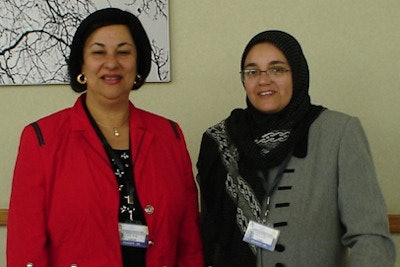 Dr. Rasha M. Kamal (right) with Dr. Dorria Saleh El Sayed Salem (left), both of Cairo University in Egypt. Image courtesy of Dr. Rasha M. Kamal.