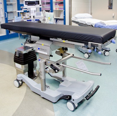 Figure 1: Breakable surgical tabletop on the left, interchangeable to an imaging/radiology table on the right. All images courtesy of the authors.