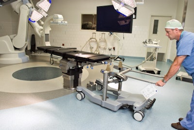 Figure 2: Trolley tabletop exchange system.