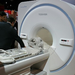 Toshiba is showing its new 1.5-tesla Vantage Elan scanner.