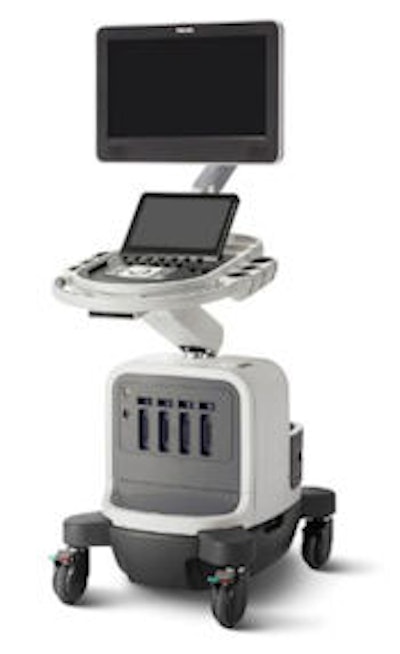Philips is highlighting its Affiniti ultrasound system.
