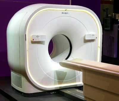 Philips is showing its Vereos PET/CT scanner.