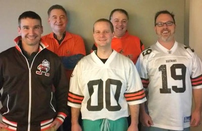 University Hospitals' musculoskeletal radiology team, from left to right: Nathan Fergus (fellow), Dr. Mark Robbin, Marcus Kirkpatrick (fellow), Dr. Christos Kosmas, and Dr. Peter Young.