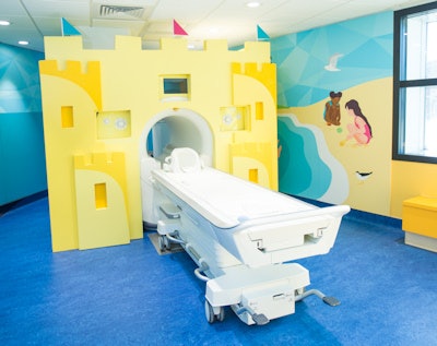 The Scan-Castle and MRI suite are designed to comfort pediatric patients and help them relax during their scan. Image courtesy of Yale New Haven Children's Hospital.