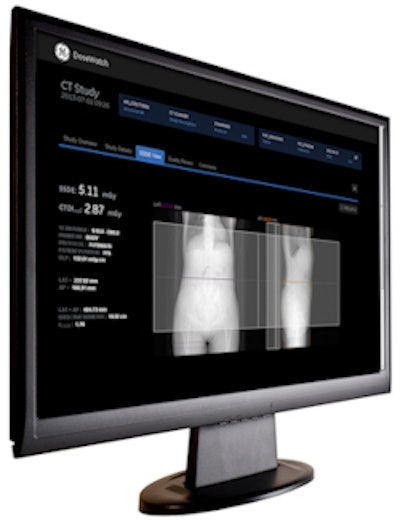 Dose-monitoring software such as DoseWatch can automatically evaluate the size-specific dose estimate (SSDE) following the American Association of Physicists in Medicine's (AAPM) Task Group Report 204 version. The SSDE is a metric developed by the AAPM to evaluate dose according to patient size. Image courtesy of GE Healthcare.