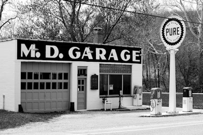 Figure 1: The 1946 M.D. Garage is a historic landmark in Cuyahoga Valley National Park in Peninsula, OH. All images courtesy of Dr. Jason Birnholz.