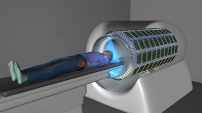 The Explorer total-body PET scanner is intended to deliver less radiation exposure and faster scan times. Image courtesy of the Explorer project.