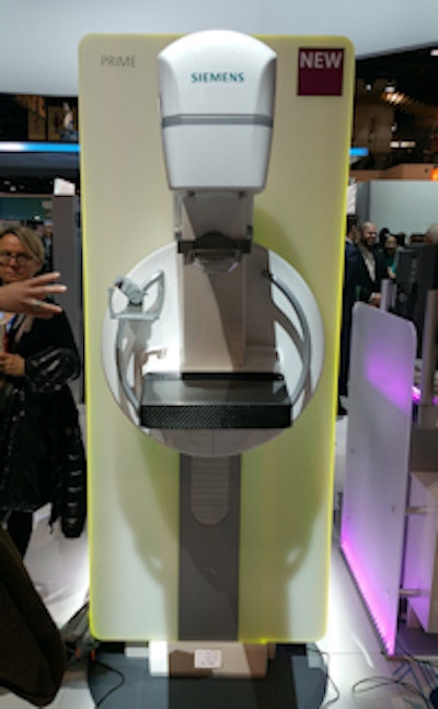 Siemens is emphasizing its digital breast tomosynthesis technology at McCormick Place.