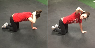 Kneeling thoracic spine rotation