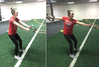 Band-resisted thoracic rotations