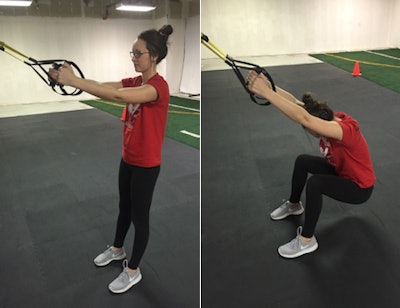 Overhead breathing squat