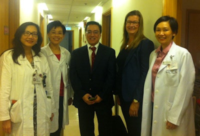 Riklund was a guest speaker at the Hong Kong international cancer congress in 2013.