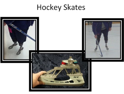 Ice skate prosthetics