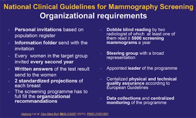 High-quality programs must adhere to guidelines and be continuously monitored with indicators that remain in line with recommendations, according to Dr. Ilse Vejborg.