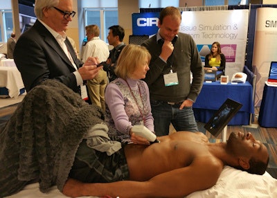 Clarius shows its handheld ultrasound scanner at AIUM 2016.