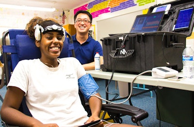 Testing of the TCD ultrasound and machine-learning software in high school athletes showed promising results for diagnosing concussion. Image courtesy of Robert Hamilton, PhD.