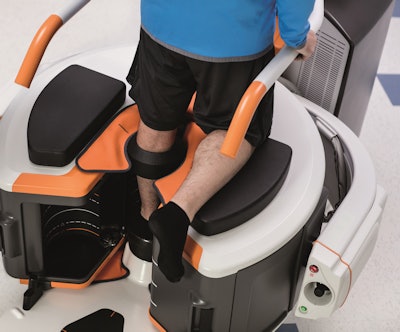 Carestream's OnSight conebeam CT scanner is designed for weight-bearing orthopedic studies. Image courtesy of Carestream.