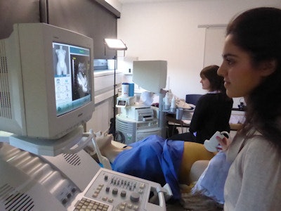 The emphasis is on hands-on, interactive training in the ultrasound skills suite at City, University of London. Images courtesy of Gill Harrison.