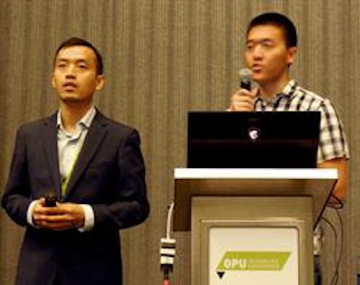 Mu Zhou, PhD, and Edward Lee at GTC 2017.
