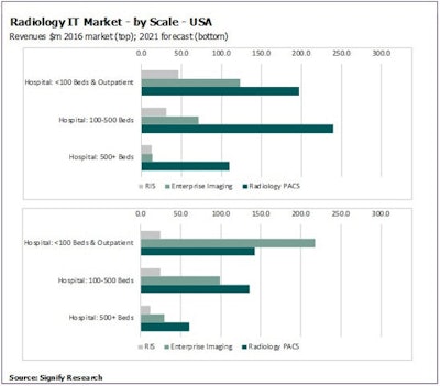 Radiology IT market by scale