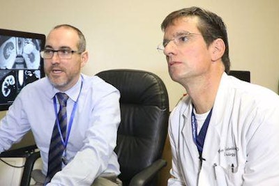 Study co-authors Dr. Ivan Pedrosa (left) and Dr. Jeffrey Cadeddu (right). Image courtesy of UT Southwestern.