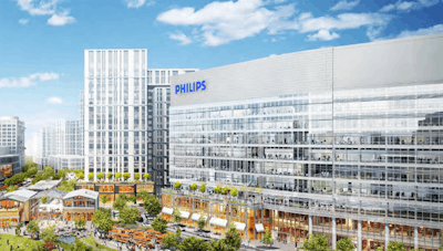 An artist's rendering of the new Philips headquarters at Cambridge Crossing. Image courtesy of Philips.