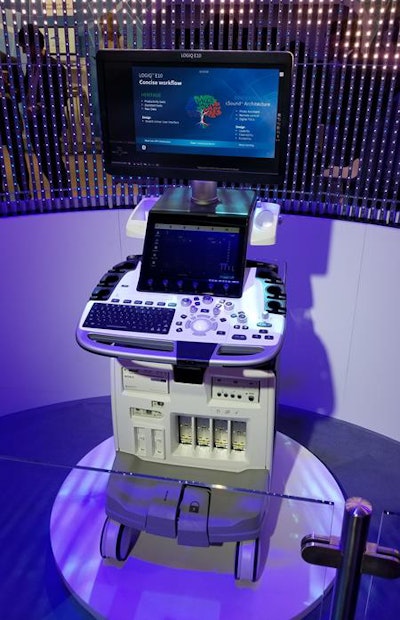 The Logiq E10 scanner was designed with powerful graphics processing unit chips inside.