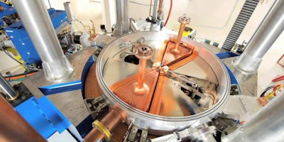 Cyclotron at the University of Alberta. Image courtesy of the university's Medical Isotope and Cyclotron Facility.