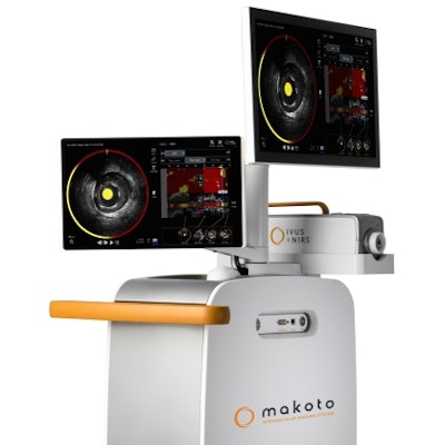 The Makoto intravascular imaging system and Dualpro IVUS+NIRS catheter. Image courtesy of Infraredx.