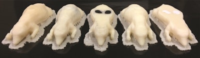3D-printed medical imaging phantoms in the shape of mice. Image courtesy of Purdue University.