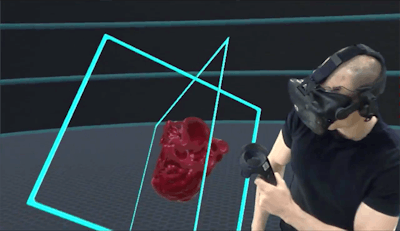 Virtual reality device allows for visualization and manipulation of a 3D heart model. All images courtesy of Dr. Daniel La Russa.