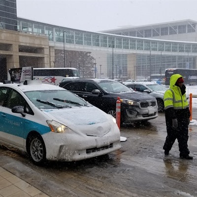 Snowy weather greeted RSNA attendees on the second day of the meeting.