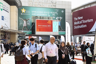 Around 84,000 attendees are expected at Arab Health 2019 in Dubai, United Arab Emirates. Image courtesy of arabhealthonline.com.