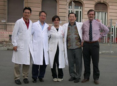 In 2006, visitors from Asia came to study muskuloskeletal ultrasound in Genoa. Photo courtesy of Dr. Lorenzo Derchi.