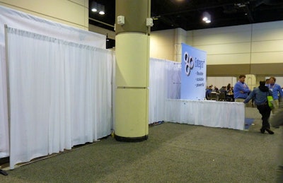 View of an empty vendor space at the conference