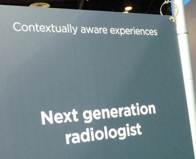 Sign with text for contextually aware experiences