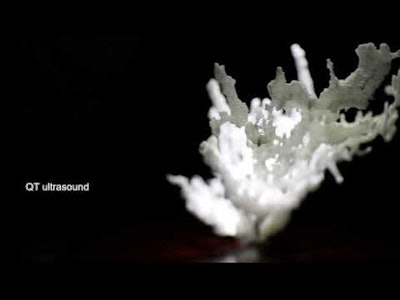 3D-printed breast tissue based on ultrasound scans. Image courtesy of QT Ultrasound.